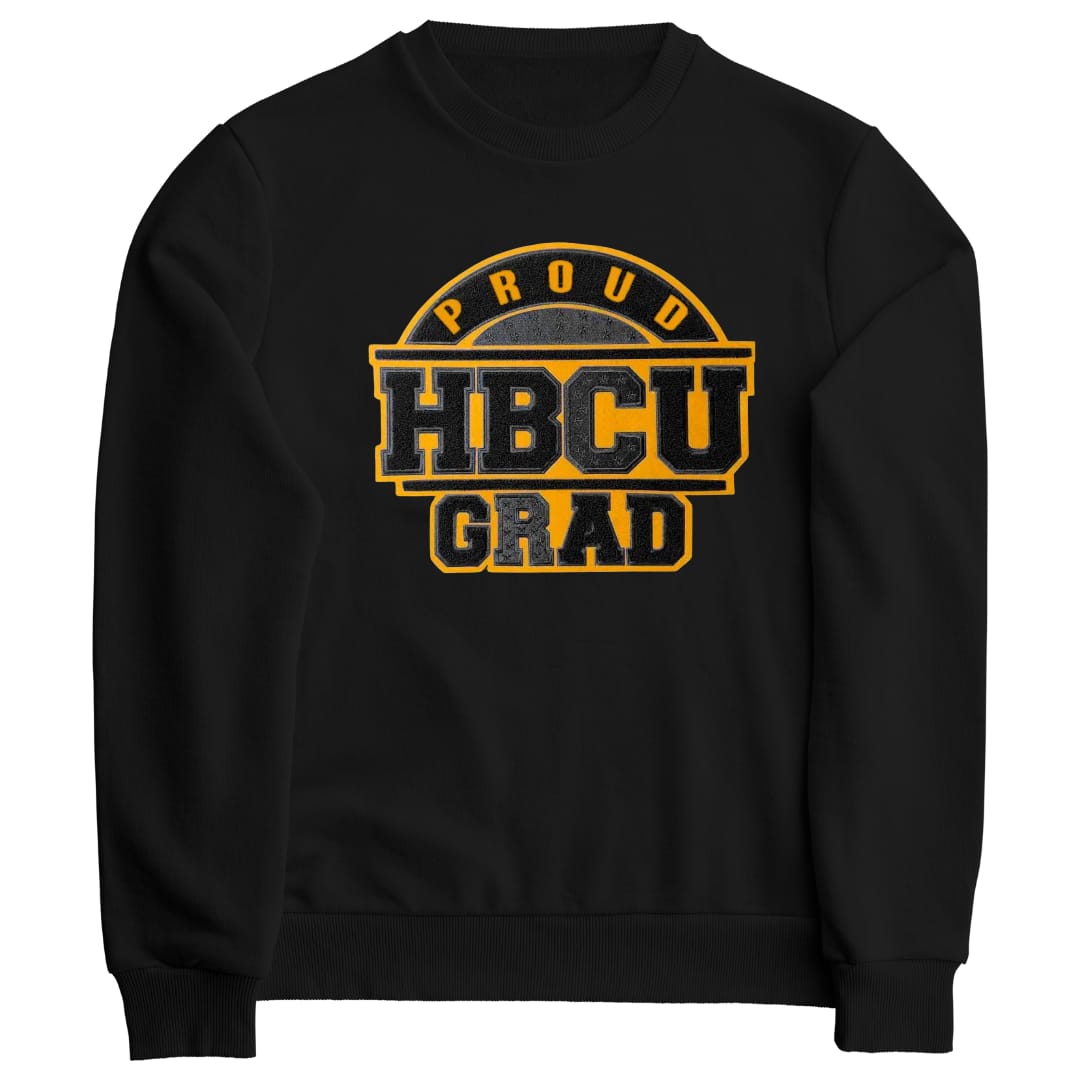 BLACK GOLD PROUD HBCU GRAD SWEATSHIRT