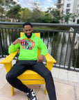 PROUD HBCU GRAD NEON GREEN HOODIE