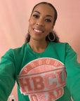 PINK & GREEN AKA INSPIRED PROUD HBCU GRAD SWEATSHIRT