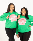 PINK & GREEN AKA INSPIRED SUPPORT HBCU SWEATSHIRT