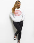 WHITE AND PINK PROUD HBCU GRAD HOODIE