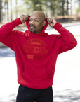 All RED hoodie PROUD HBCU hoodie. Unisex fit. Patch hand stitched.
