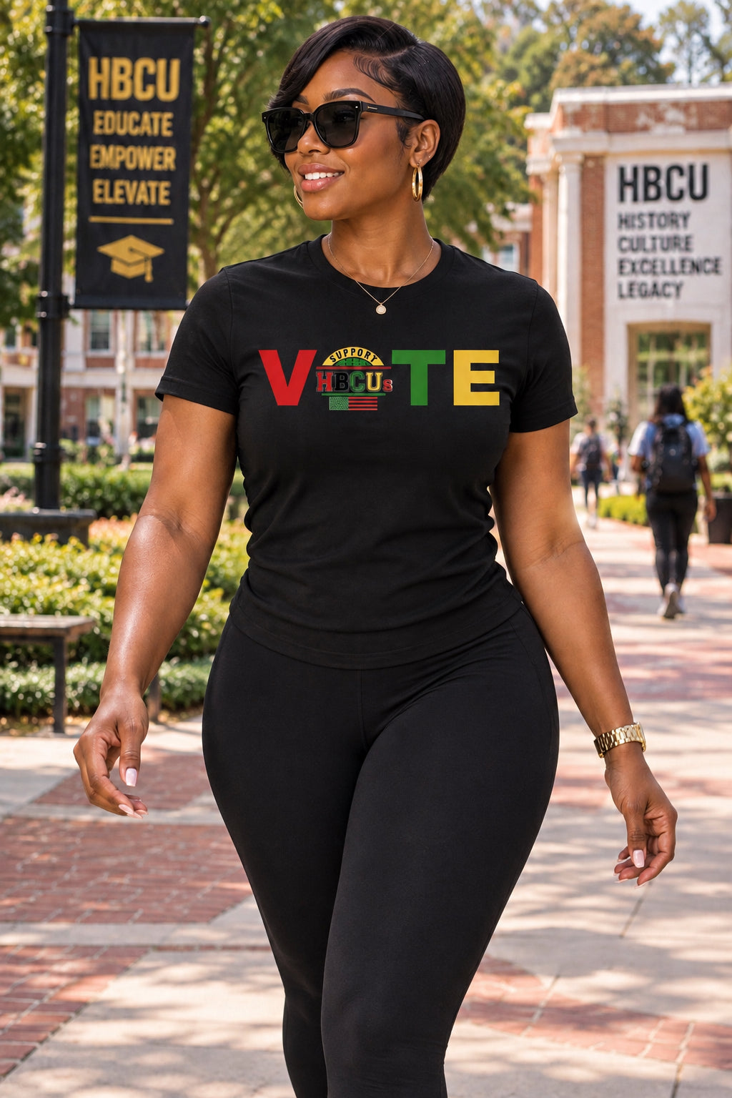 VOTE SUPPORT HBCUs EDITION BLACK (UNISEX) T-SHIRT