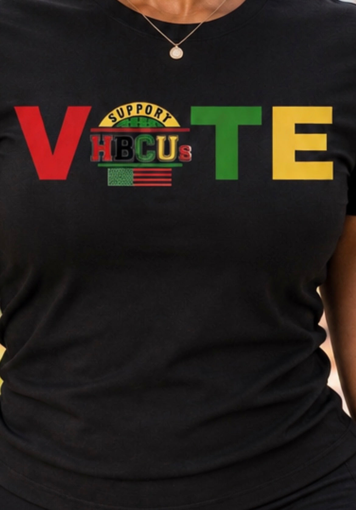 VOTE SUPPORT HBCUs EDITION BLACK (UNISEX) T-SHIRT