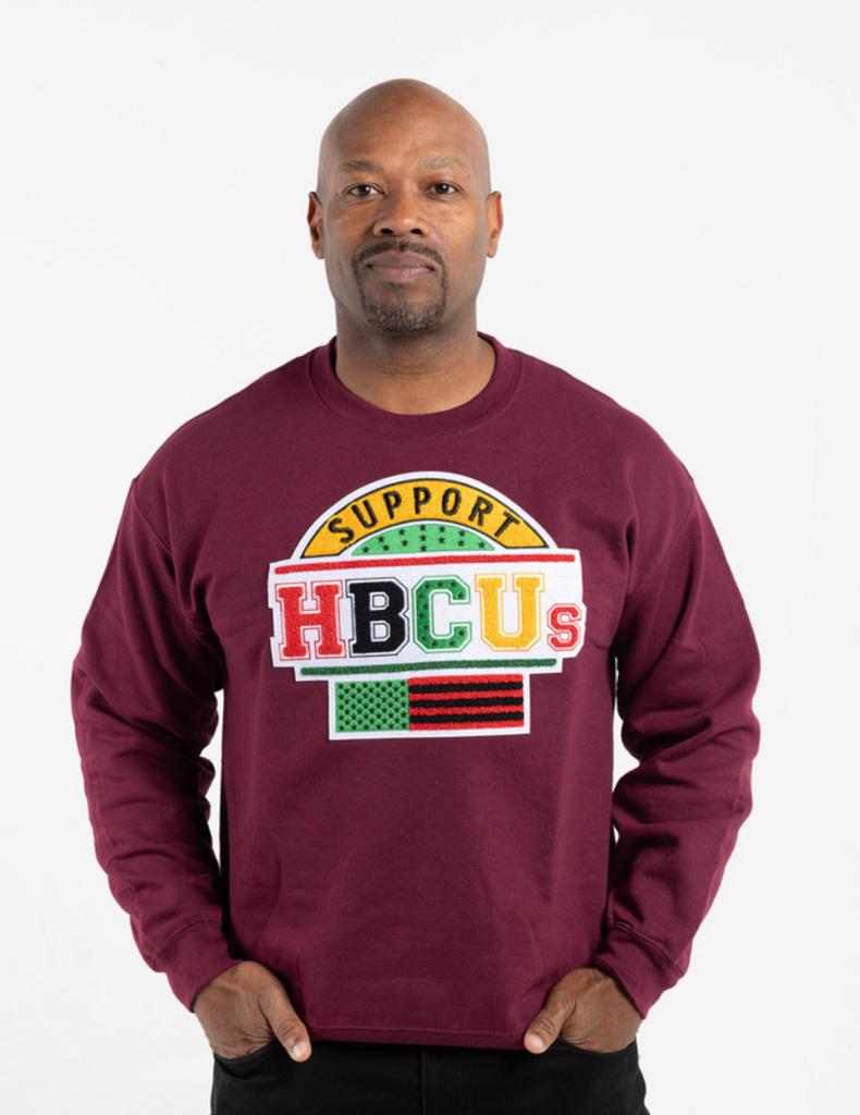 SUPPORT HBCUs MAROON SWEATER
