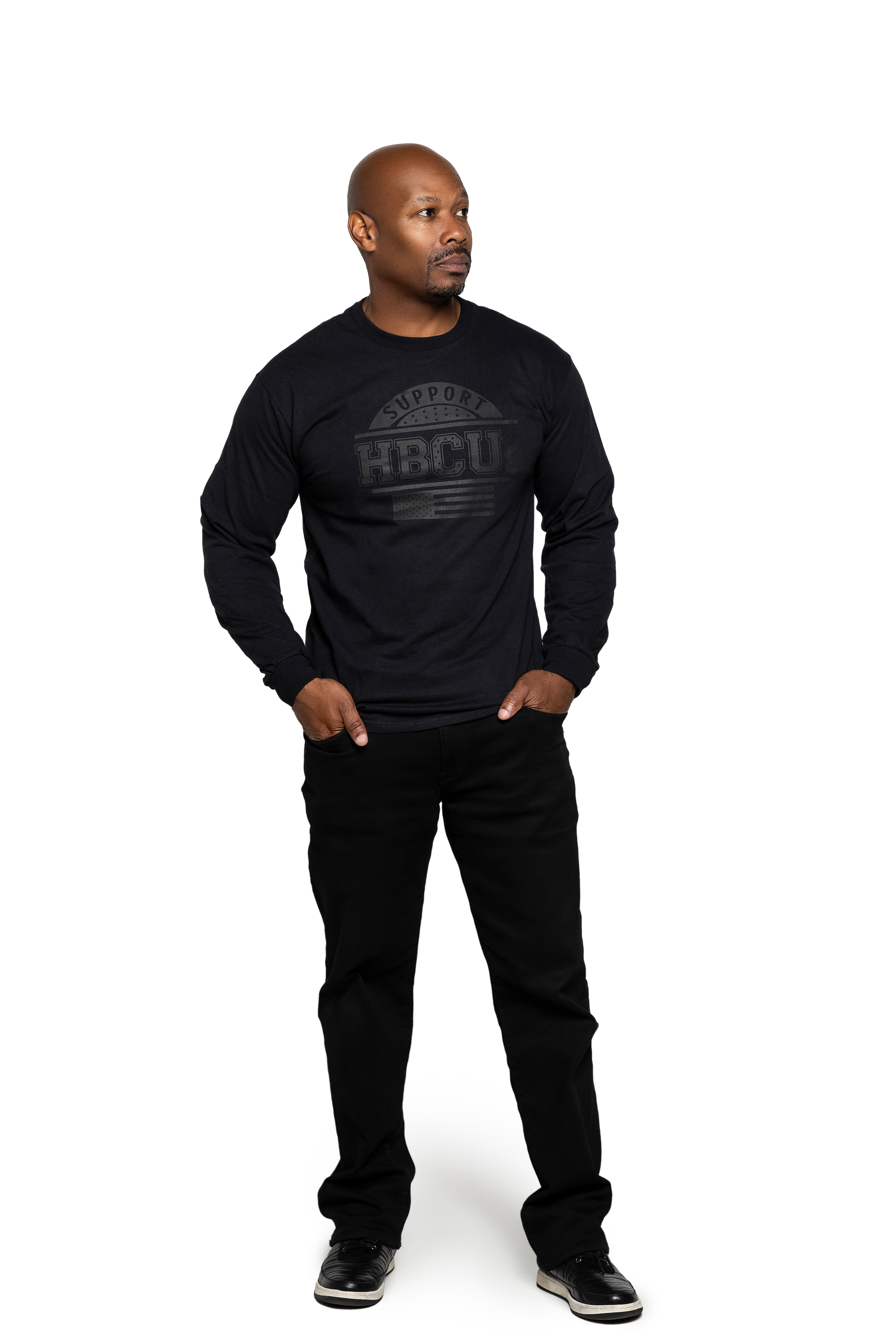 ALL BLACK SUPPORT HBCUs LONG SLEEVES TEE